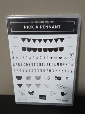 Pick a Pennant Clear Cling mount stamp set